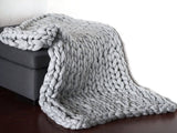 Hand Chunky Knitted Blanket