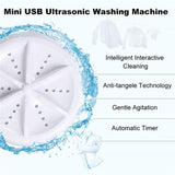 Portable ultrasonic washing machine