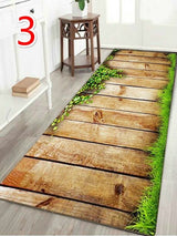 "Home" Printed Wood Pattern Floor Rug