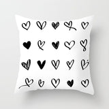 Geometric Cushion Cover Black and White