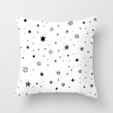 Geometric Cushion Cover Black and White