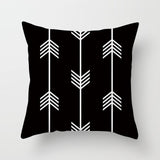 Geometric Cushion Cover Black and White