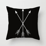 Geometric Cushion Cover Black and White