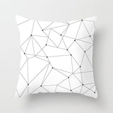 Geometric Cushion Cover Black and White